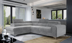 Load image into Gallery viewer, Laurence Corner Sofa Bed Plush Velvet Left Hand - Grey