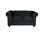 Load image into Gallery viewer, Chesterfield 3 + 2 Fabric Black