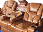 Load image into Gallery viewer, Amsterdam 3 + 2 Leather electric Led Reclining Sofa