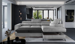 Load image into Gallery viewer, Laurence Corner Sofa Bed Plush Velvet Right Hand - Grey