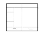Load image into Gallery viewer, Plush-WA-05 Sliding Door Wardrobe 200cm