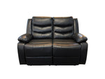 Load image into Gallery viewer, Roma 3 + 2 Recliner Leather Aire Sofa Black
