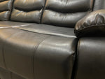 Load image into Gallery viewer, Roma 3 + 2 Recliner Leather Aire Sofa Black
