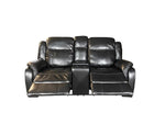 Load image into Gallery viewer, Venice 3 + 2 Recliner Leather Aire Sofa- Black