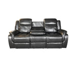 Load image into Gallery viewer, Venice 3 + 2 Recliner Leather Aire Sofa- Black