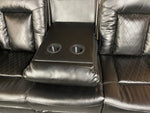 Load image into Gallery viewer, PARIS 3+2 RECLINER LEATHER AIRE SOFA – BLACK