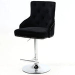 Load image into Gallery viewer, Plush-BS-24 Black Fabric Bar Stool