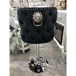 Load image into Gallery viewer, Plush-BS-27 Black Velvet Bar Stool