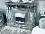 Load image into Gallery viewer, Crushed Diamond Mirrored Fire Place