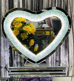 Load image into Gallery viewer, Crushed Diamond LED Heart Dresser Mirror