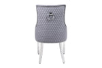 Load image into Gallery viewer, Plush-DC-24 Round Knocker Grey Velvet Dining Chair