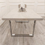 Load image into Gallery viewer, Plush-DT-19 1.8 Dining Table Solid Light Pine wood with Chrome Metal Legs