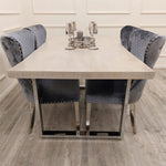 Load image into Gallery viewer, Plush-DT-19 1.8 Dining Table Solid Light Pine wood with Chrome Metal Legs