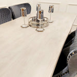 Load image into Gallery viewer, Plush-DT-19 1.8 Dining Table Solid Light Pine wood with Chrome Metal Legs