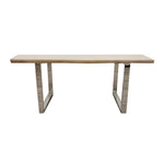 Load image into Gallery viewer, Plush-DT-19 1.8 Dining Table Solid Light Pine wood with Chrome Metal Legs