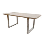 Load image into Gallery viewer, Plush-DT-19 1.8 Dining Table Solid Light Pine wood with Chrome Metal Legs