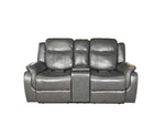 Load image into Gallery viewer, Venice 3 + 2 Recliner Leather Aire Sofa- Grey