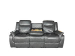 Load image into Gallery viewer, Venice 3 + 2 Recliner Leather Aire Sofa- Grey