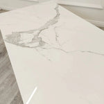 Load image into Gallery viewer, Plush-CT-37 Gold Coffee Table with Polar White Sintered Top