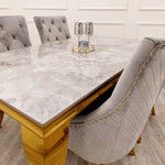 Load image into Gallery viewer, Plush-DT-02 Gold Dining Table 1.3m Round