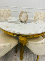 Load image into Gallery viewer, Plush-DT-02 Gold Dining Table 2m