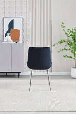 Load image into Gallery viewer, Plush-DC-19 Black Velvet Dining Chair