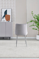 Load image into Gallery viewer, Plush-DC-21 Grey Velvet Dining Chair