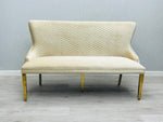 Load image into Gallery viewer, Plush-DB-20 Cream Gold Luxury Bench