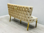 Load image into Gallery viewer, Plush-DB-20 Cream Gold Luxury Bench