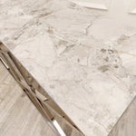 Load image into Gallery viewer, Plush-CT-33 Chrome Coffee Table with Stomach Ash Sintered Stone Top