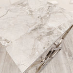 Load image into Gallery viewer, Plush-DT-33 Chrome Lamp Table with Stomach Ash Sintered Stone Top