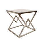 Load image into Gallery viewer, Plush-DT-33 Chrome Lamp Table with Stomach Ash Sintered Stone Top