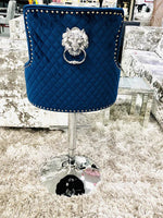 Load image into Gallery viewer, Plush-BS-24 Navy Fabric Bar Stool