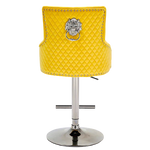 Load image into Gallery viewer, Plush-BS-24 Mustard Fabric Bar Stool