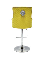 Load image into Gallery viewer, Plush-BS-24 Mustard Fabric Bar Stool