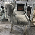 Load image into Gallery viewer, Plush-DC-27 Grey Velvet Dining Chair
