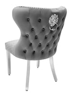 Load image into Gallery viewer, Plush-DC-27 Grey Velvet Dining Chair