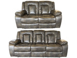 Load image into Gallery viewer, Paris 3 + 2 Recliner Leather Aire Sofa Grey