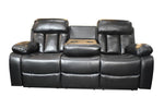 Load image into Gallery viewer, Vancouver 3 + 2 Recliner Leather Aire Sofa- Black