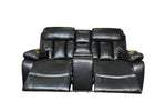 Load image into Gallery viewer, Vancouver 3 + 2 Recliner Leather Aire Sofa- Black