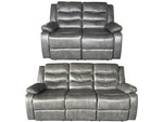Load image into Gallery viewer, ROMA 3+2 RECLINER LEATHER AIRE SOFA – GREY