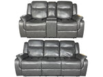 Load image into Gallery viewer, Venice 3 + 2 Recliner Leather Aire Sofa- Grey