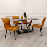 Load image into Gallery viewer, Plush-DT-14 1.6 Chrome Dining Table with Black Sintered Stone Top