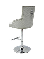 Load image into Gallery viewer, Plush-BS-24 Silver Fabric Bar Stool
