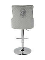 Load image into Gallery viewer, Plush-BS-24 Silver Fabric Bar Stool