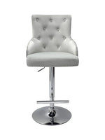 Load image into Gallery viewer, Plush-BS-24 Silver Fabric Bar Stool