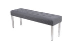 Load image into Gallery viewer, Plush-DB-24 Hudson Grey PU Bench