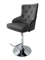 Load image into Gallery viewer, Plush-BS-24 Grey Fabric Bar Stool