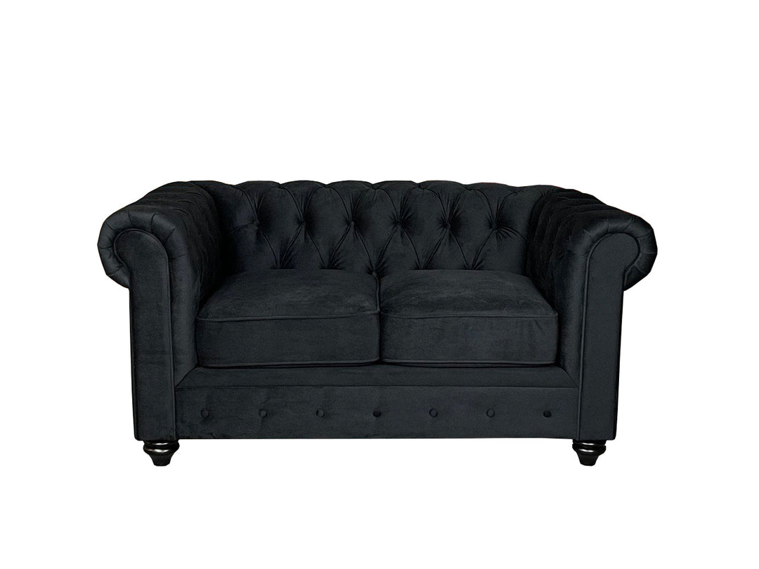 Chesterfield 3 + 2 Fabric Black