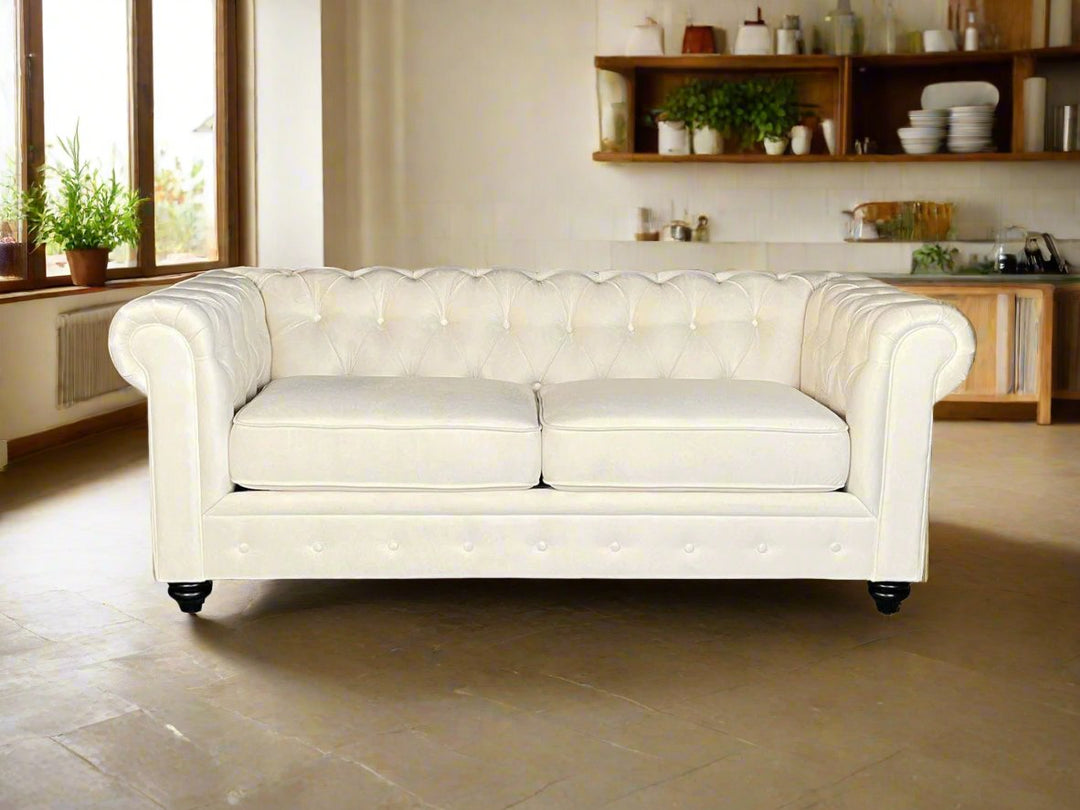 Chesterfield 3 + 2 Fabric - Cream